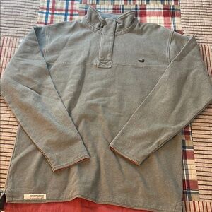 Vineyard Vines Gray Pullover with Button Detail
